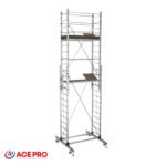 Échafaudage Aluminium 6,80m avec 2 Plateformes 1,60x0,60m