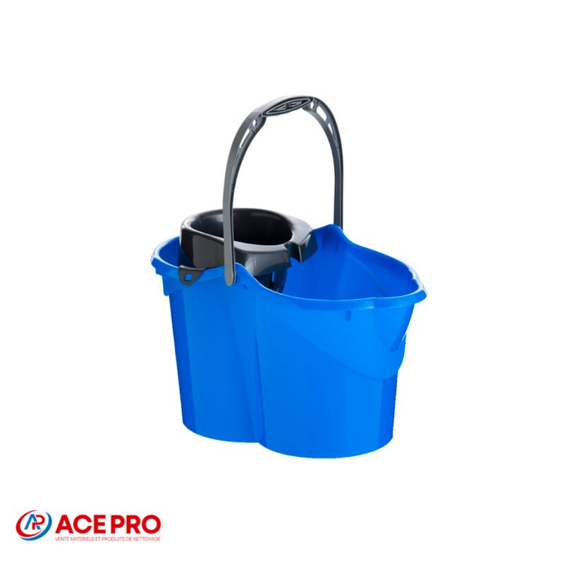 Seau avec essoreuse ovale bleu 15 L