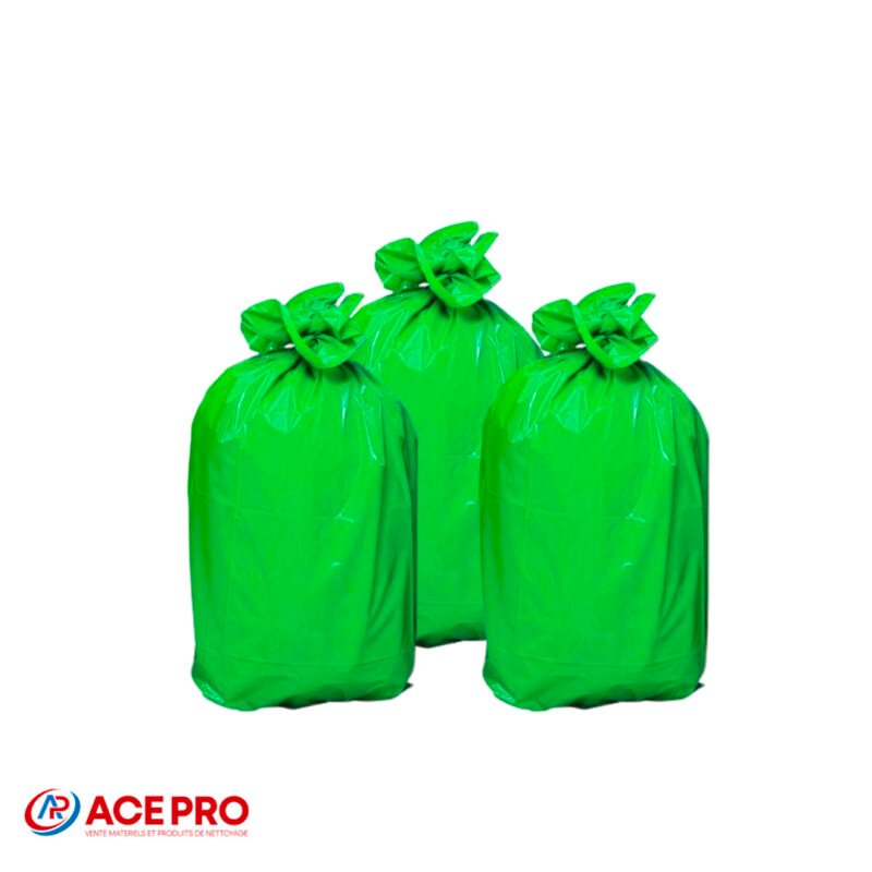 Sacs poubelle verts 120L/140L - Résistants et pratiques