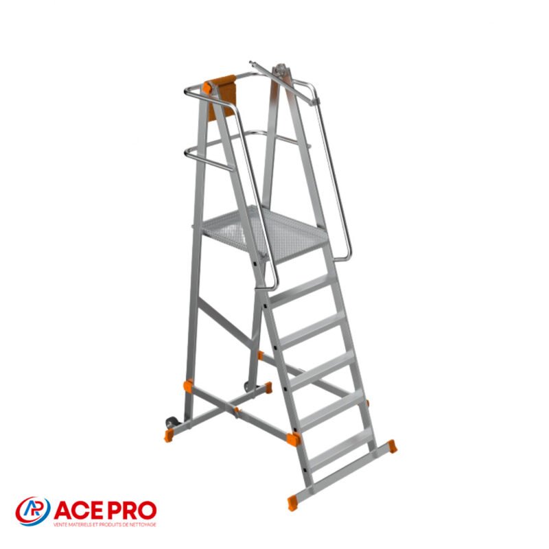 Échelle Aluminium 6 Marches avec Plateforme