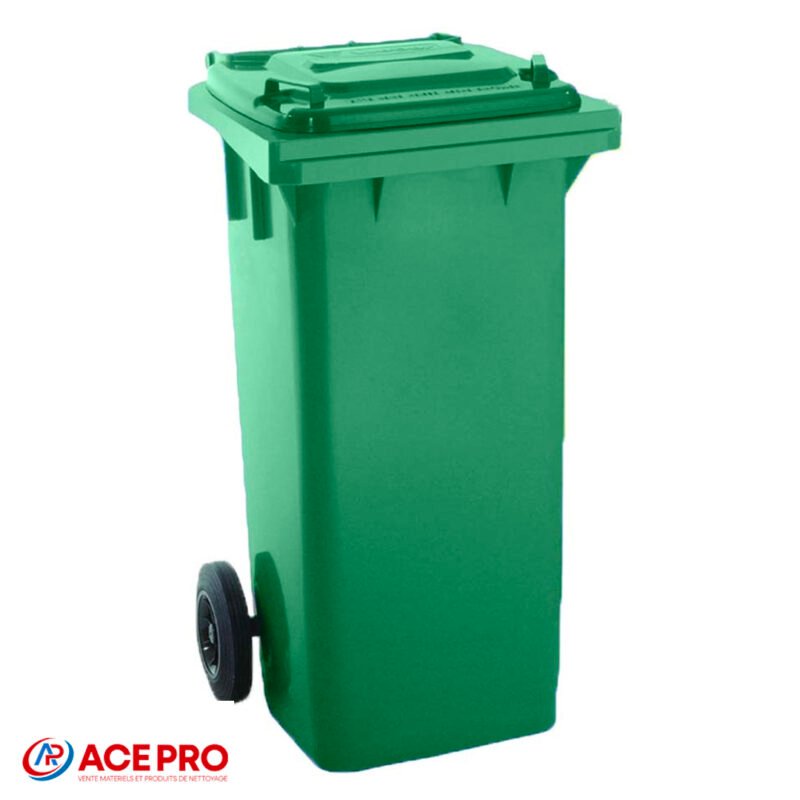 Poubelle Garage 120L Vert