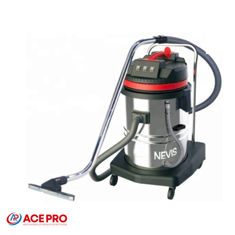 Aspirateur 60L Eau et Poussière, 2 Moteurs 2000W