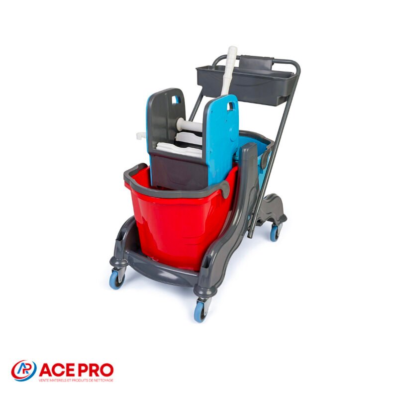 Chariot nettoyage double seaux 25L
