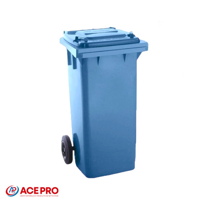 Poubelle Garage 120L Bleu